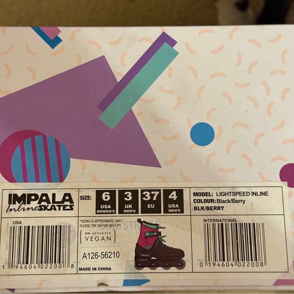 Impala Women’s Inline Skates in Black and Berry, 6 - Picture 5 of 6